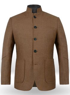 Inspired by a menswear classic, the breezer style flannel jacket retains the functional essence of the original design but adds a clean and contemporary new edge. Wear this streamlined design with a suit during the week and with a jeans on the weekend. 
 
 Look Includes  Mid Brown Flannel Wool Fabric  Real Horn Royal Buttons  Single Vent  Three Cuff Buttons   
 You can change the look during customization if required. 
 
Lining: Viscose; Dry Clean. Grey Tweed Suit, Herringbone Tweed Jacket, White Linen Suit, Green Velvet Jacket, Peaky Blinders Suit, Style Flannel, Stylish Mens Suits, Brown Flannel, Royal Blue Suit