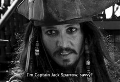 captain jack sparrow is wearing a pirate hat