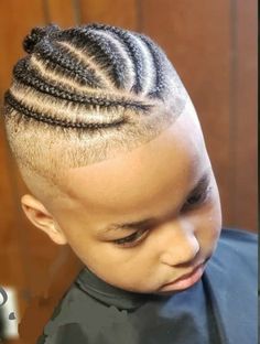 Boys Cornrows With Fade, Braids With Fade Kids, Little Boy Braids, Short Hair For Boys, Braid Styles For Men, Toddler Boy Haircuts