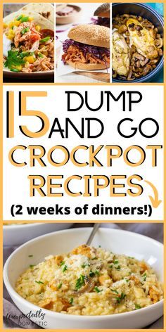 15 dump and go crockpot recipes in the post