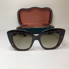 Gucci Sunglasses. Series Number: Gg0327s. Color Code: 002. Shape: Butterfly. Lens Width: 52 Mm. Lens Bridge: 20 Mm. Arm Length: 140 Mm. 100% Uv Protection. Frame Material: Acetate. Frame Color: Havana. Lenses Type: Light Brown. Rim Style: Full-Rim. Gucci Light Brown Butterfly Ladies Sunglasses Gg0327s 002 52. Manufacturer's Packaging Included. Packaging Size And Color May Vary. General Frame Color Havana Information Brand Gucci Gender Ladies Model Gg0327s 002 52 Details Series Number Gg0327s Col Gucci Designer Cat Eye Sunglasses With Mirrored Lenses, Designer Gucci Cat Eye Sunglasses With Mirrored Lenses, Gucci Designer Cat Eye Sunglasses With Uv Protection, Designer Gucci Cat Eye Sunglasses With Uv Protection, Gucci Designer Cat Eye Sunglasses With Gradient Lenses, Designer Gucci Cat Eye Sunglasses, Designer Cat Eye Sunglasses With Glass Material, Designer Cat Eye Sunglasses With Glass, Designer Cat Eye Sunglasses With Glass Lenses