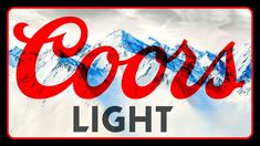 the coca - cola light logo is shown in front of snow covered mountains and clouds