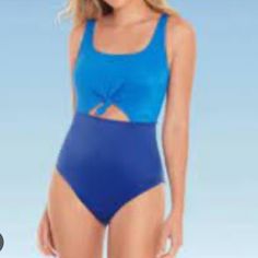 Size M Offers Are Welcome New 082335om Casual One-piece Color Block Swimwear, Summer Blue Color Block Swimwear, Casual Blue Color Block Swimwear, Blue Color Block Swimwear For Poolside, Neon Orange Swimsuit, Rave Suits, Flower Swimsuit, Shaping Swimwear, Colorblock Swimsuit