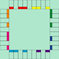 an image of a square with colored squares on it and the center is surrounded by smaller rectangles