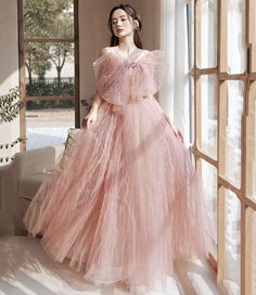 Pink tulle beads long prom dress pink evening dress  Product number: cute2738 Material: tulle, beads Size: US 2, US 4, US 6, US 8, US 10, US 12 and Custom size  Custom made: For custom order, we need the following information in the order notes when you check out : Bust:______ Waist:______ Hips:_______ Shoulder to floor: _______  US 2     Bust(inch)32 1/2        Waist(inch)25 1/2    Hips(inch)35 3/4   Shoulder to Floor(inch)58 US 4     Bust(inch)33 1/2        Waist(inch)26 1/2    Hips(inch)36 3/ Flower Girl Dresses Country, Prom Dress Pink, Tulle Long Prom Dress, Pink Evening Dress, Mismatched Bridesmaids, Mismatched Bridesmaid Dresses, Wedding Dresses With Flowers, Long Evening Dress, Wedding Flower Girl Dresses