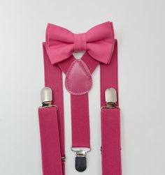 Suspenders SET 8mnth Adult Kids Mens Baby Boys Fuchsia Pink | Etsy Pink Bow With Bow Tie Back For Wedding, Pink Party Bow With Bow Tie Back, Adjustable Pink Bow For Party, Pink Formal Bow With Bow Tie Back, Fitted Belts And Suspenders With Bow For Party, Elegant Suspenders For Party Suit Accessories, Elegant Fitted Belts And Suspenders With Bow, Elegant Party Belt With Bow, Elegant Adjustable Belts And Suspenders For Wedding