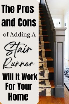 Stair runner images Black Basement Stairs With Runner, Black Stairs And Runner, Staircase Makeover Carpet Runner, Adding Runner To Stairs, Stair Runner On Wood Stairs, Stairs With Stair Runner, Aztec Stair Runner, Stairway Rug Runner, English Cottage Stairs