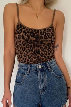 Item Type: Tops Material: Rayon, Spandex Pattern: Leopard Print Neckline: Square Neck Sleeve Length: Sleeveless Size: S,M, Size (CM): Length Bust S 24 58+ M 25 60+ Uk Post, Fire Fits, Crop Tank Top, Mode Inspiration, Fashion Killa, Minimal Fashion, Colorful Fashion, Crop Tank, Polyvore Fashion