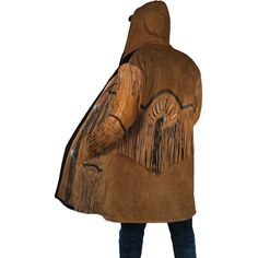 Native American Coat, Brown Native American All Over Printed Hooded Cloak Coat – Excoolent Step into elegance and warmth with our Hooded Cloak Coat. This versatile outerwear piece combines fashion and functionality seamlessly. The cloak’s flowing design exudes sophistication, while the hood adds a touch of mystery and practicality. Crafted from high-quality, cozy materials, it... Brown Outerwear With Detachable Hood For Fall, Brown Fall Outerwear With Detachable Hood, Fall Brown Outerwear With Detachable Hood, Brown Outerwear With Adjustable Hood For Fall, Hooded Brown Outerwear For Fall, Brown Long-sleeved Parka For Fall, Brown Long Sleeve Parka For Fall, Brown Long Sleeve Parka For Cold Weather, Brown Long-sleeved Parka For Cold Weather