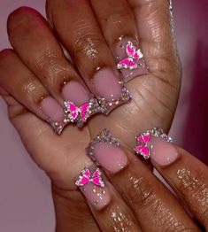 Junk Nails Short, Nails Short Pink, Nail Pink, Stiletto Nails Short, Junk Nails, Cute Simple Nails, Gel Nails Diy