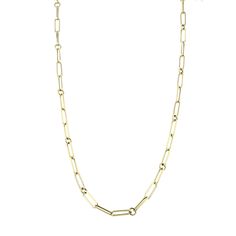 18K Fine Paperclip Link 17-Inch Chain Roberto Coin Jewelry, Roberto Coin, Gold Collection, Paper Clip, Gift Guide, Mother's Day Gifts, Mothers Day, Jewelry Accessories, Chain Necklace