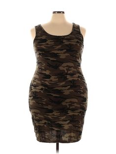 Emery Rose Cocktail Dress Size: 3X Brown Dresses - used. 95% POLYESTER, 5% ELASTANE, Bodycon, Scoop Neck, Camo, Short, Sleeveless | Emery Rose Cocktail Dress - Bodycon: Brown Camo Dresses - Used - Size 3X Rose Cocktail Dress, Camo Dresses, Brown Cocktail Dress, Brown Cocktail, Rose Cocktail, Camo Dress, Brown Dresses, Rosé Brown, Dress Bodycon