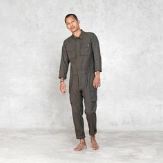 Gordon Work Jumpsuit - Olive Fitted Overalls With Cargo Pockets, Fitted Utility Overalls, Fitted Cargo Style Overalls And Jumpsuits, Fitted Cargo Style Jumpsuits And Overalls, Fitted Streetwear Jumpsuits And Rompers Overall, Fitted Cotton Overalls For Streetwear, Fitted Overall Jumpsuits For Streetwear, Fitted Utility Jumpsuits And Rompers, Fitted Streetwear Jumpsuit Overall