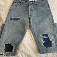 Re/Done Levi Denim From Barney’s Nyc (Rip). Low Rise Fit Gorgeous On Never Worn. Blue Deconstructed Recycled Denim Jeans, Deconstructed Blue Recycled Denim Jeans, Blue Rigid Denim Deconstructed Jeans, Blue Deconstructed Rigid Denim Jeans, Redone Jeans, Raw Hem Jeans, Levis Denim, Button Fly Jeans, Designer Jeans