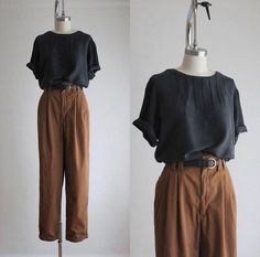 Silk Tee, Elegante Casual, Boys Fashion, 가을 패션, Petite Fashion, Mode Inspiration, Outfit Casual, Looks Vintage, Outfits Casuales