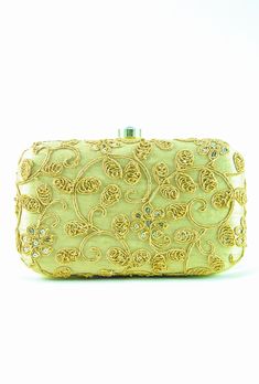 Gold Embroidered Clutch - Desi Royale Embroidered Clutch Bag, Best Leather Wallet, Hand Clutch, Beaded Clutch Purse, Teaser Video, Designer Clutch Bags, Embroidered Clutch, Wedding Color Inspiration, Designer Clutch