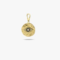 Evil Eye Pendant | 14K Solid Gold - Mionza Jewelry-charm necklace, christmas gift, disc necklace, evil eye anklet, evil eye bracelet, evil eye charm, evil eye charms, evil eye earrings, evil eye jewelry, evil eye pendant, gold charm, good luck charm, protection charm 14k Gold Tarnish Resistant Amulet Jewelry, 14k Gold Tarnish-resistant Amulet Jewelry, Tarnish Resistant 14k Gold Amulet Jewelry, 14k Gold Amulet Medallion Jewelry, Amulet Style 14k Gold Jewelry With Charms, 14k Gold Amulet Pendant Jewelry, 14k White Gold Jewelry With Diamond Eyes, White Gold Jewelry With Diamond Eyes In 14k Gold, Yellow Gold Pendant Jewelry With Diamond Eyes