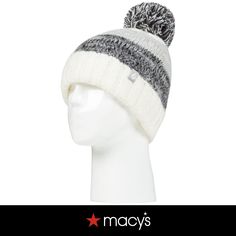 in stock Knit Pom Pom Hat, Roll Up Design, Pom Pom Hat, Charcoal Color, Roll Up, Handbag Accessories, Pom Pom, Pick Up, Buy Online