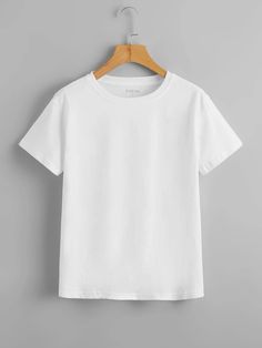 Tshirt Mockup Design, Shein White Top, White Tshirt Outfit Women, White Polo Outfit Women, Plain White Tshirt, White Tshirt Outfit, Male Office, White Tshirt Women, Plain White Shirt