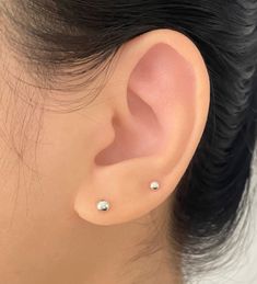 Sold 1 piece unit Allergy Friendly Material -  92.5 Silver Ball Size - 3mm/4mm Post Length - 6mm Post Thickness - 20G/0.8mm Mercer Island, Allergy Friendly, Screw Back Earrings, Screw, Etsy Earrings, 1 Piece, Jewelry Earrings, High Quality, Silver