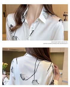 Shipping: Worldwide Express Shipping AvailableDelivery time: 🚚7-15Days Fast ShippingReturns: Fast refund,💯100% Money Back Guarantee.SPECIFICATIONSBrand Name: BONJEANFabric Type: ChiffonPattern Type: PrintFit Type: Regulai FitStyle: Office LadyAge: MIDDLE AGEThickness: MidweightOrigin: Mainland ChinaCN: GuangdongSeason: All seasonClothing Length: RegularMaterial: PolyesterMaterial: AcetateElasticity: Non StrechDecoration: NONEMaterial Composition: Synthetic fiberSleeve Length(cm): FullRelease D Black Collared Blouse For Summer, Black Summer Blouse With Collared Neckline, Elegant V-neck Printed Shirt, Printed Summer Office Tops, Printed Tops For Office In Summer, Non-stretch Printed White Blouse, White Printed Non-stretch Blouse, Office Long Sleeve Blouse, Non-stretch Long Sleeve Office Blouse