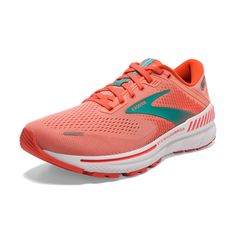 PRICES MAY VARY. THIS WOMEN'S SHOE IS FOR: Runners looking for a smooth ride, with great cushion and trusted GuideRails support that won’t distract from the fun of the run. This Brooks Adrenaline GTS 22 is a certified PDAC A5500 Diabetic shoe and has been granted the APMA Seal of Acceptance. We recommend ordering Brooks running shoes 1/2 to one size larger than your dress shoe. SUPPORT AND CUSHION: Provides just the right amount of stability and support, great for overpronation while providing h Brooks Running Shoes Women, Running Shoes Women, Brooks Adrenaline, Brooks Running Shoes, Brooks Running, Road Running, Athletic Fashion, Outdoor Shoes, Cross Training