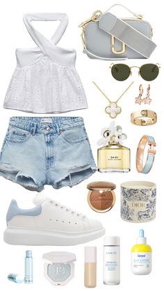 Preppy Outfits Ideas, Shuffle Outfit, Aesthetic Preppy Outfits, Summer Preppy Outfits, Blue Aesthetic Outfit, Teacher Outfit Inspiration, Preppy Outfits Summer, Outfit Ideas Preppy, Outfit Inspo Preppy