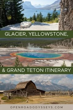 Yellowstone And Glacier National Park Itinerary, Yellowstone And Glacier Road Trip, Yellowstone National Park Vacation, Wyoming Vacation, Yellowstone Vacation, Visit Yellowstone, Wyoming Travel