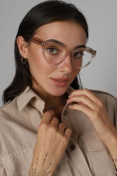 "Nice and stylish transparent pink, black, dark tortoise shell big cat eye glasses frames for women with fake or prescription lenses. Frame width 139 mm (5,47 inches) Bridge 17 mm (0,66 inches) Height 49 mm (1,92 inches) Temple length 145 mm (5,7 inches) We can install lenses without vision correction and according to your prescription. Lens prices vary by lens type, brand, and prescription. To order lenses according to your prescription, we need information: * Right eye * Left eye * Pupillary d Light Glasses Frames, Big Clear Glasses Frames, Nice Glasses For Women, Clear Pink Glasses Frames, Classic Glasses Frames Women, Trendy Prescription Glasses, Glasses Cat Eye Frames, Cat Eye Frames For Women, Clear Frame Glasses Woman