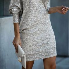 Sequins Glitter Bodycon Slim Mini Dress Ladies Wrap Hip Package Christmas Party Dresses Robes Glamour, Mid Skirt, 파티 드레스, Pencil Skirt Dress, Mini Party, Sanya, Sparkle Dress, Silver Dress, Sequin Mini Dress