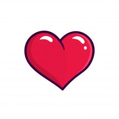 a red heart on a white background