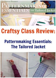 the cover of craftsy class review patternmaking essentials, with instructions for how to make