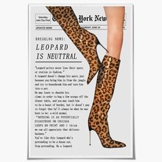 a woman's legs and leopard print boots on the cover of new york magazine