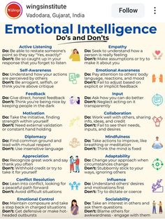 an info sheet with the words emotion and feelings