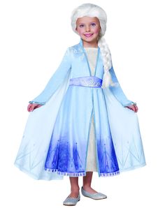 PRICES MAY VARY. 100% Polyester Zipper closure Hand Wash Only When trying to decide between two sizes, choose the larger size for a better fit. Officially licensed Includes dress only Imported Wig and shoes not included 
Your toddler will look and feel like the brave and beautiful Elsa in this officially licensed Frozen dress! This long-sleeved Elsa dress features ice blue and white hues fit for a Snow Queen.

Product Features
     Officially licensed
     Includes: Dress
     Zipper closure Kids Elsa Costume, Elsa Costume For Kids, Elsa Frozen 2, Elsa Outfit, Frozen Costumes, Elsa Frozen Costume, Frozen 2 Elsa, Outfit For Kids, Elsa Costume