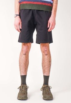 Gramicci g-short - black    when you wear something by gramicci you're putting on over 30 years of innovation experience and industry leadership.    sizing: regular - shop to size  materials: 100% cotton twill    small = mens 28-30 inch  medium = mens 30-33 inch  large = mens 33-36 inch    - gramicci's original g's  - made of couble-ringspun cotton twill  - features flex fit elastic waistband  - integrated nylon cinch belt  - sits at the waist  - relaxed seat and thigh  - gusseted crotch for eas Black Knee-length Cargo Shorts For Streetwear, Black Relaxed Fit Shorts With Short Inseam, Fitted Black Cotton Athletic Shorts, Black Fitted Cotton Athletic Shorts, Black Relaxed Fit Cargo Shorts For Streetwear, Black Relaxed Fit Knee-length Athletic Shorts, Black Relaxed Fit Cargo Shorts, Fitted Bermuda Shorts With Pockets In Black, Fitted Black Cotton Bermuda Shorts