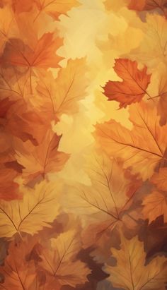 an image of autumn leaves in the air