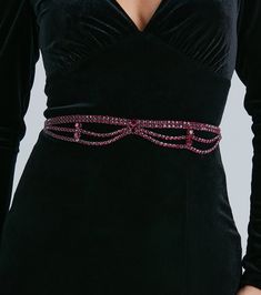 This gorgeous gemstone chain belt will showcase a rare sparkle to amp up the glamour of your dressy looks. It features a four-row draped design with sparkling gemstone embellishments and larger round gemstone accents. Includes a back adjustable chain and lobster clasp closure. Layer this glitzy belt over a velvet dress styled with rhinestone heels. Fit & Features Four-row draped design Gemstone embellishments Larger round gemstone accents Back adjustable chain, lobster clasp closure | Windsor Ra Elegant Silver Crystal Chain Belt, Elegant Crystal Waist Chain For Party, Elegant Silver Chain Belt With Rhinestones, Elegant Silver Chain Belt For Evening, Elegant Rhinestone Waist Chain For Party, Rhinestone Chain Belt For Party, Elegant Waist Chain For Night Out, Sparkly Belts, Rhinestone Heels