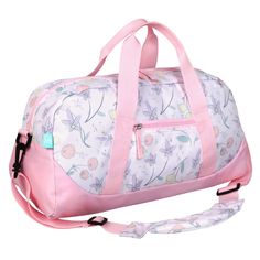 Make packing for sleepovers, sports practices, and weekends at grandmas a breeze with JumpOff Jo's Overnighter Duffel Bag for boys and girls! The spacious interior means your child can pack the essentials and then some, while the exterior zippered compartment conveniently stores the most important items so that your child can access them in a flash. Each Overnighter Duffel Bag is made with a durable exterior fabric and a fully lined interior. The Overnighter Duffel Bag comes complete with two a Pink Sporty Duffle Bag For School, Sporty Pink Duffle Bag For School, Sporty Pink Bags For Overnight Trips, Sporty Pink Bag For Overnight Trips, Sporty White Duffle Bag For School, White Sporty Travel Bag For School, Sporty White Travel Bag For School, Nap Mat Covers, Pillow Lounger