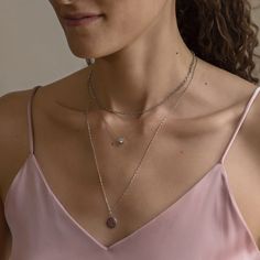 This necklace features a classic disc pendant on a Fancy Link Italian chain from our signature O Collection. Pair it with other necklaces from this collection. Our patented connectors let you easily link and layer necklaces in any order you desire. Pendant Diameter 0.5in (1.3cm) Italian chain, 1.5mm Adjustable chain: 17-20in (43-50cm) When layered, chain length is: 17-25in (43-63cm) Learn more .925 Sterling Silver Spring clasp closure Hypoallergenic, lead and nickel free #392S Knots Jewelry, Layer Necklaces, Jewelry Gift Guide, Silver Necklace Set, Layered Chain, Solitaire Necklace, Moms Bracelet, Choker Pendant, Studded Necklace