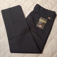 Brand New Dickies Skater Black Work Pants!! These Baggy Dickies Pants Are Great!! 36x30 Casual Black Flat Front Bottoms, Classic Black Work Pants With Hip Pockets, Black Full Length Work Pants With Welt Pockets, Casual Black Dress Pants With Hip Pockets, Black Flat Front Work Pants With Welt Pockets, Black Flat Front Work Pants, Black Tapered Leg Work Pants With Belt Loops, Black Pants Outfit Men, Black Pants Outfit