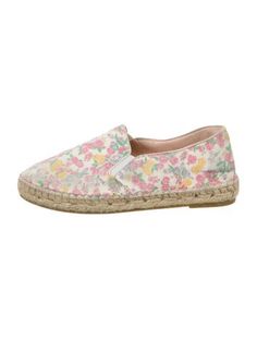 Womens' pink, neutral, and multicolor LoveShackFancy Flower Print Espadrilles. Jordan Jewelry, Sweater Boots, Men Earrings, Saint Laurent Bag, Louboutin Shoes, Boot Sandals, Christian Louboutin Shoes, Flower Print, Sweater Accessories