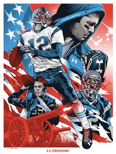 an american football poster with the team on it