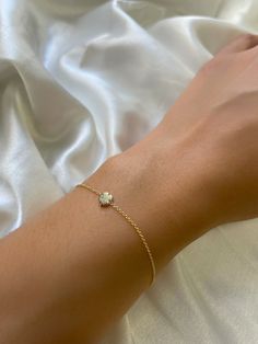 Beautifully handcrafted 14k gold tiny clover bracelet available in yellow, white, and rose gold. Perfect solo or stacked, a fun and timeless everyday bracelet. Made in L.A. Size of Clover: Approx. 5mm Total Weight: Approx. 1 gram Ships in 4-8 business days Rush orders ship in 2-5 business days Comes gift ready in a custom Zoe Lev jewelry box Clover Bracelet, Gold Letter Necklace, Everyday Bracelet, Letter Ring, Initial Pendant Necklace, Initial Ring, Hand Chain, Gold Letters, Initial Pendant