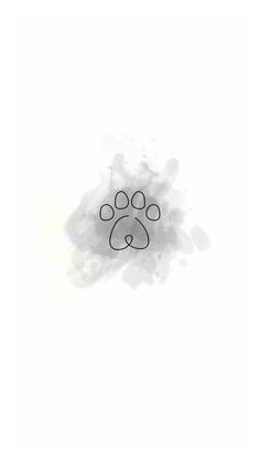 a drawing of a dog's paw on a white background