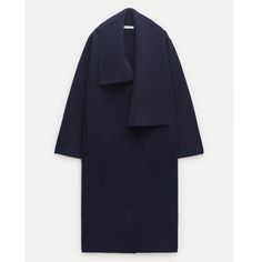 New With Tags! Details In The Last Pic. Modern Asymmetrical Outerwear For Work, Blue Shawl Collar Outerwear For Work, Blue Shawl Collar Outerwear For Fall, Chic Blue Wool Coat, Modern Blue Outerwear For Office, Post Baby Outfit, Lapel Coat, Outwear Women, Shirt Blouses Tops