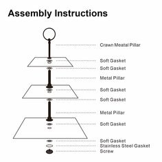 an assembly diagram showing the parts for a lamppost and other lighting fixtures, including two lamps