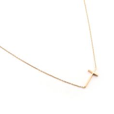 Gold, Sterling silver, or rose gold plating over brass Horizontal cross necklace on simple chain Length: 16.25-18.in/41-46 cm Spring ring closure Style No. PN-3500 Horizontal Cross Necklace, Simple Chain Necklace, Simple Chain, Gold Cross Necklace, Gold Cross, Mix And Match, Spring Rings, Chain Lengths, Gold Plating