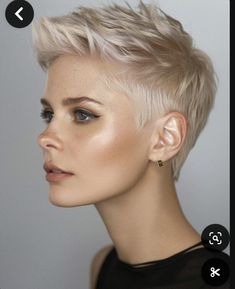 Very Short Blonde Hairstyles, Women's Short Hairstyle, Short Hair For Over 50 Women, Very Short Blonde Hair, Short Blonde Hair Pixie, Very Short Hairstyle Women, Short Pixie Hairstyle Women, Punk Pixie Cut, Pixie Short Hairstyles