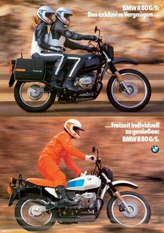 two people riding on the back of a motorcycle in orange and white outfits, one wearing an orange jumpsuit